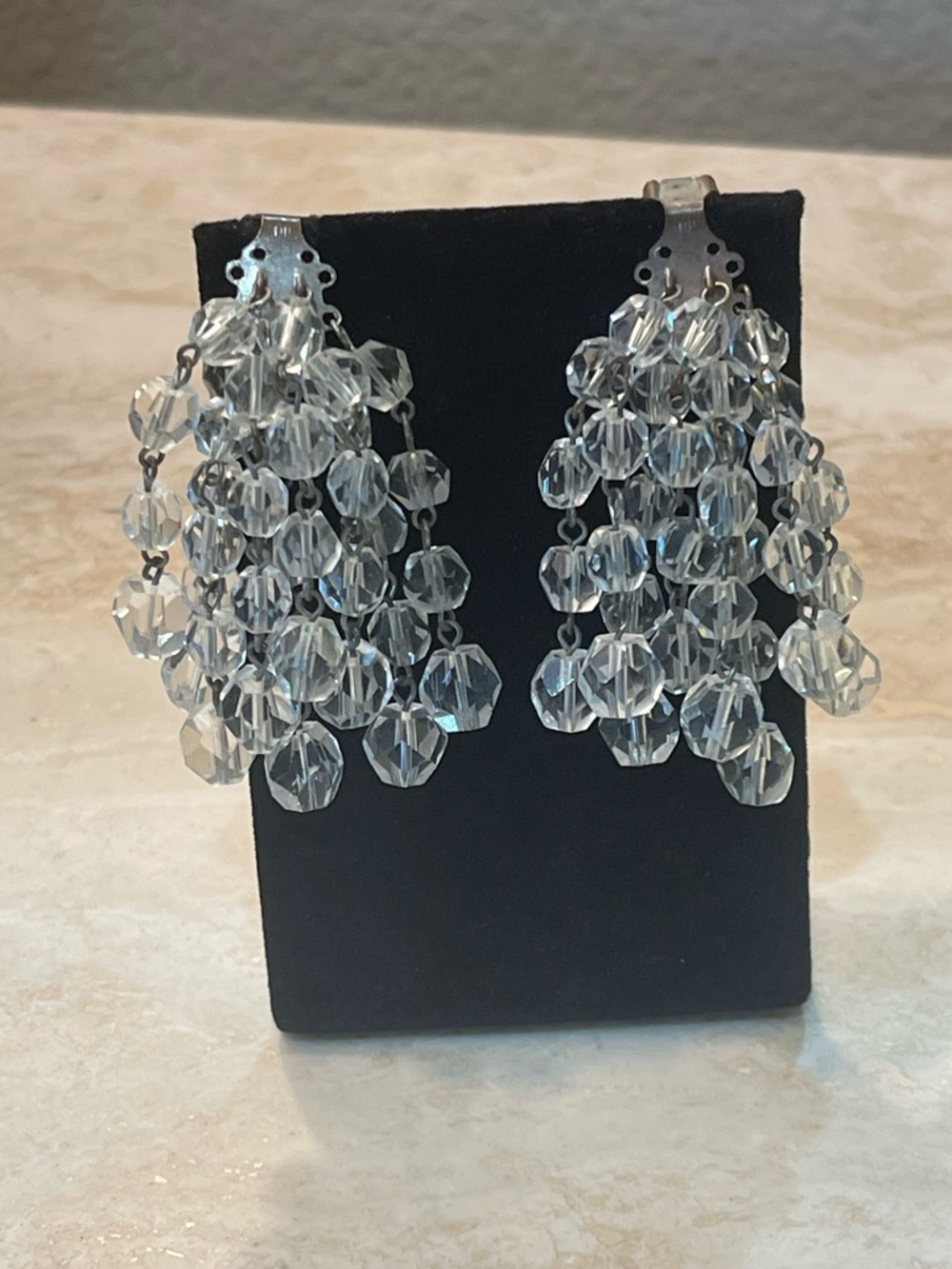 Clear Crystal Cascade Chandelier Earrings